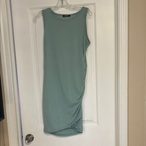 Asymmetrical Sleeveless Dress in Soft Green
